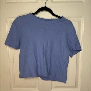 BDG Blue Crop Relaxed Short Sleeve T-Shirt